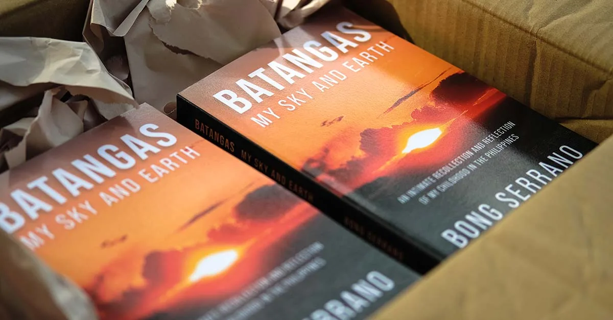 Unboxing of paperback copies of Batangas: My Sky and Earth