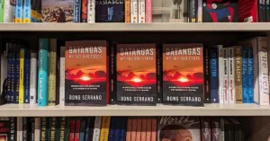 Batangas: My Sky and Earth books in the Biography section of Indigo bookstore on Robson Street in Vancouver