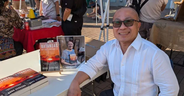 Bong Serrano, author of Batangas: My Sky and Earth, at Collingwood Neighbourhood House - Annex for the Filipino Canadian Book Festival