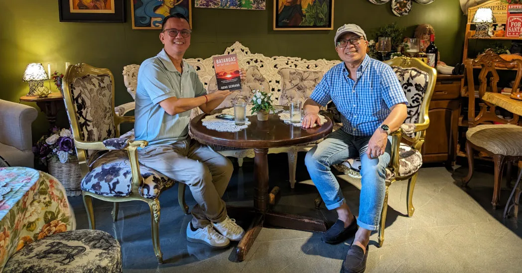 Planning the book launch with Erick Sanohan at Lolo’s Place Restaurant in Batangas City