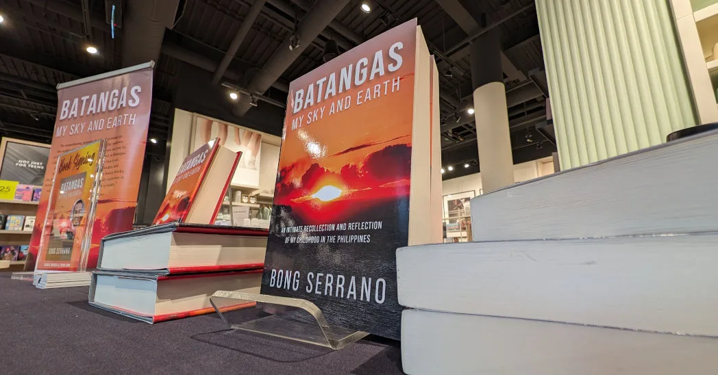 Book signing table at Indigo on Robson Street, Vancouver